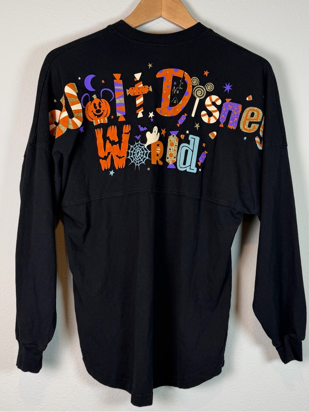 Walt Disney World Parks Spirit Jersey Halloween Snacks Candy Glitter Adult XS
